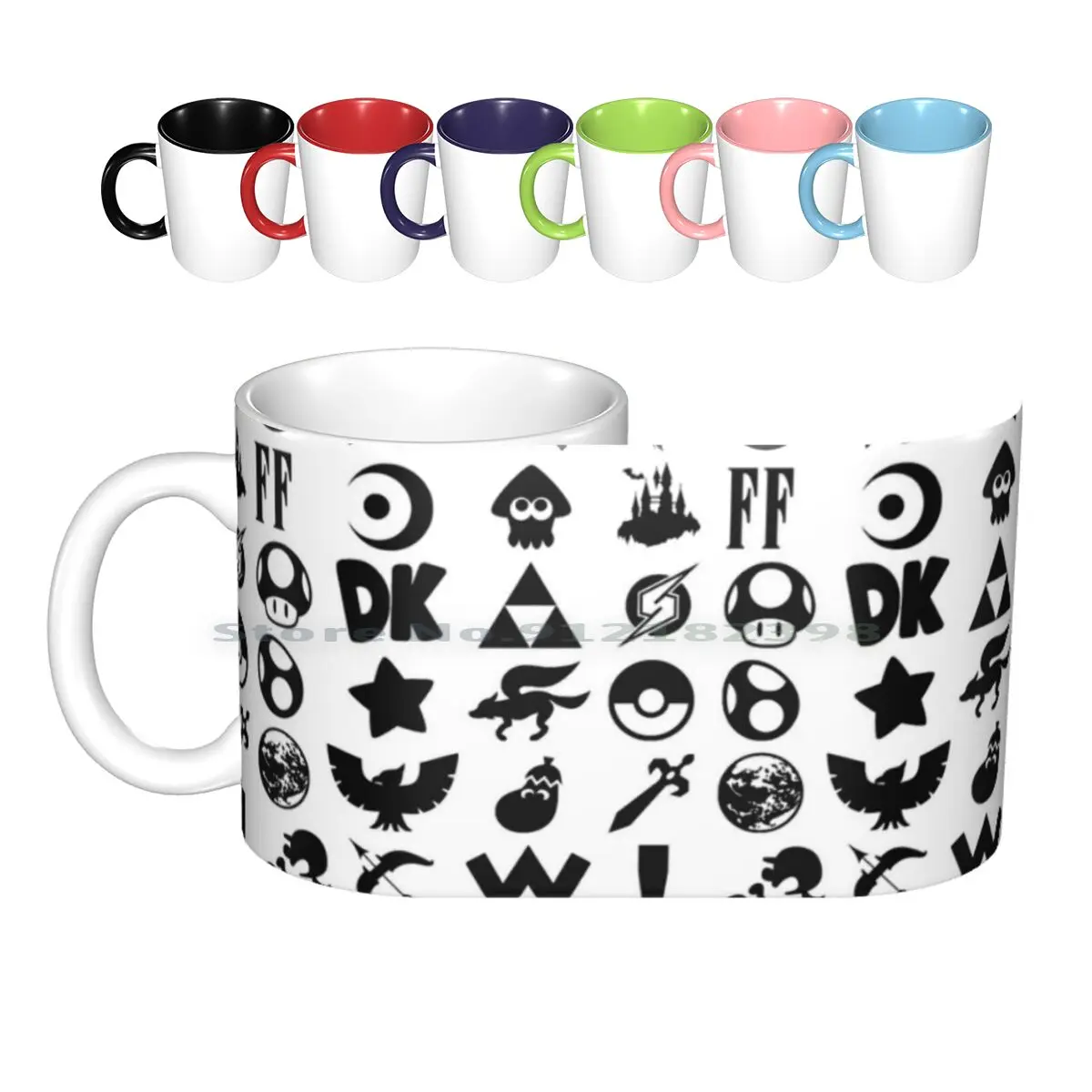 

Super Smash Bros. Ultimate Series Logos | Black Icons Ceramic Mugs Coffee Cups Milk Tea Mug Super Smash Bros Super Smash Bros