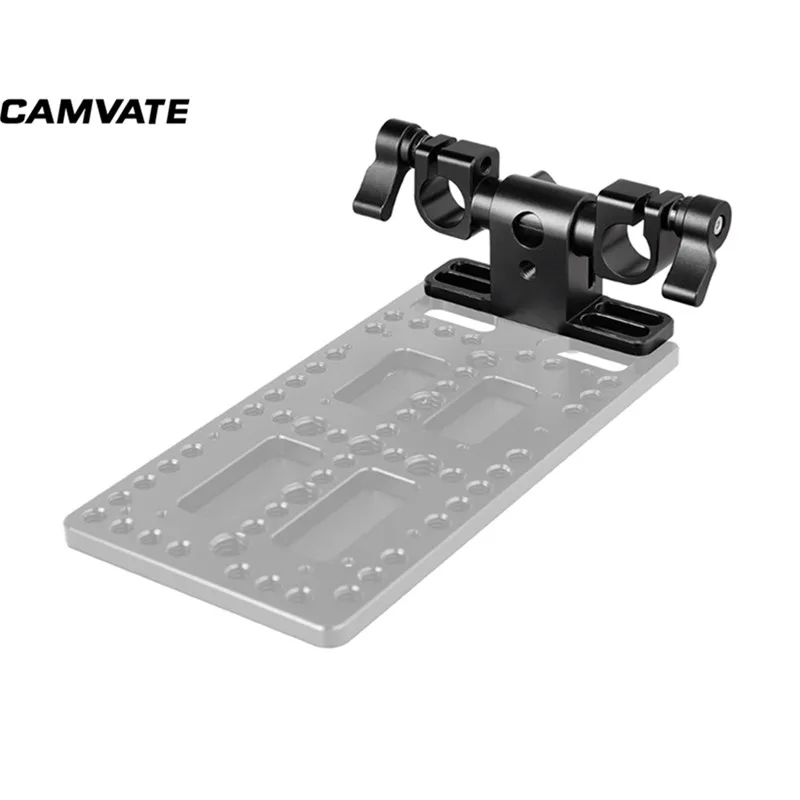 Furos de Rosca para Câmera Sistema de Apoio Braçadeira com 1 Camvate Padrão Giratória 15mm Dupla Haste – 4 Dslr Ombro Rig Novo 360 °