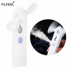 Портативный мини-вентилятор 2 в 1, увлажнитель воздуха, перезаряжаемый через USB ручной вентилятор, распылитель воды, вентилятор для лица, отпариватель, кондиционер для улицы