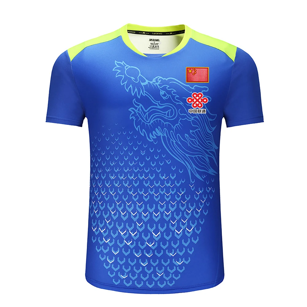 Новый сезон китайский дракон Настольный теннис Джерси шорты для мужчин женщин и