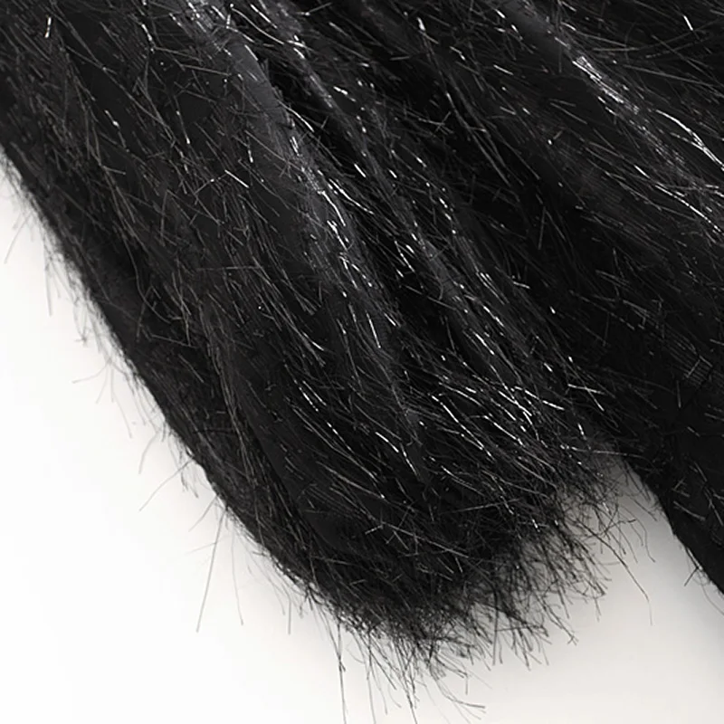 Женское мини-платье с длинным рукавом и V-образным вырезом однотонное вечернее