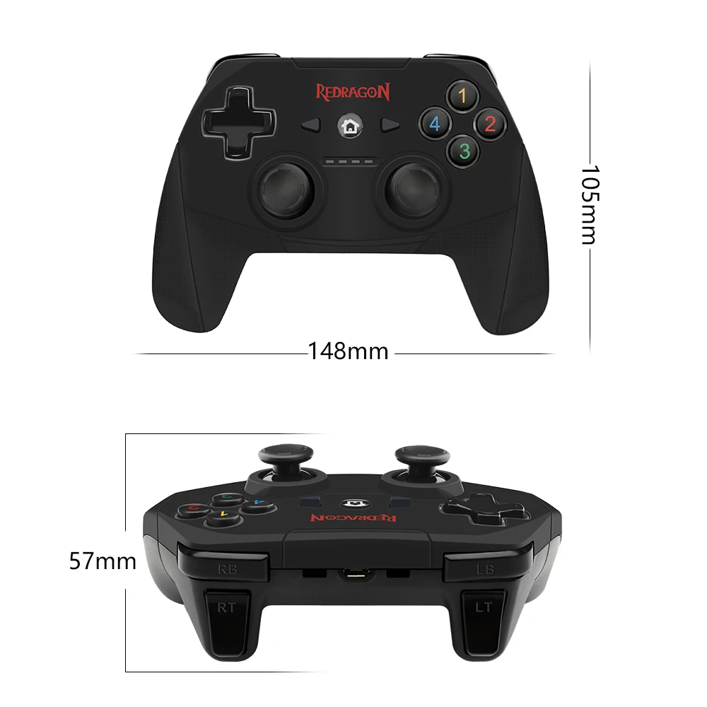 

Redragon HARROW G808 Wireless Gamepad,PC Game Controller, Harrow,for Windows PC,PS3, Playstation,Android,Xbox 360