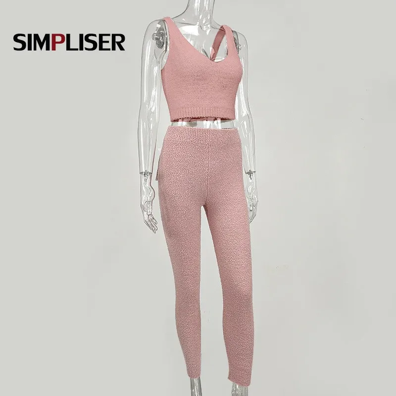 2020 Сексуальная женская трикотажная Домашняя одежда комплект из 2 предметов