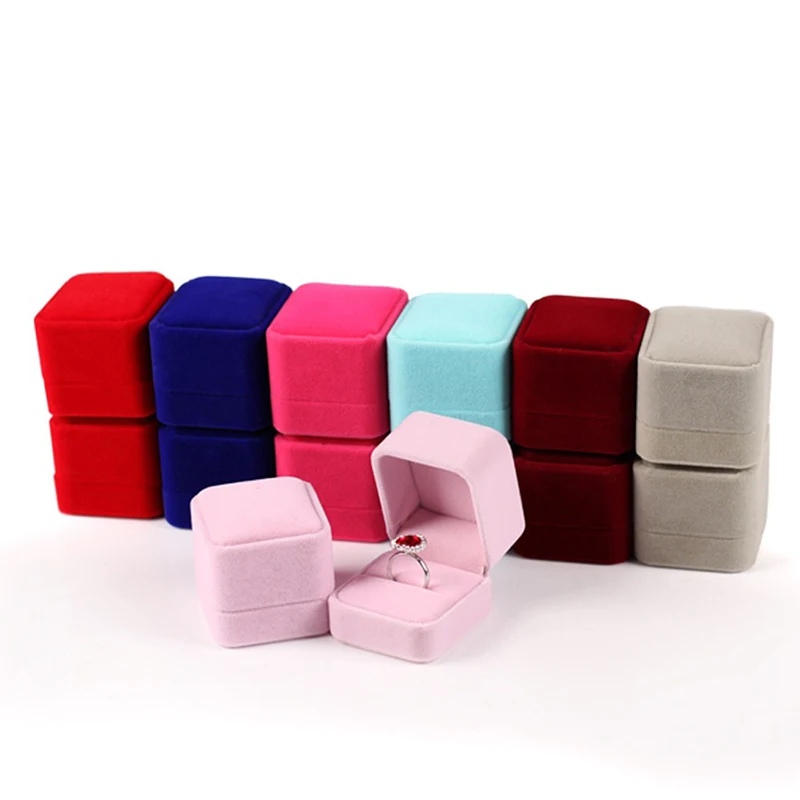 

Velvet Jewelry Box Ring Holder Gift Packaging Marriage Storage Organizer Earring Display Wedding Wholesale Small Businesses Hot