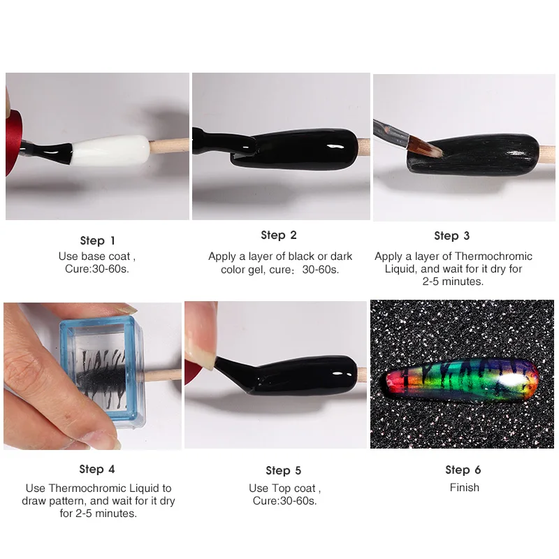 Термальный чувствительный лак для ногтей SAVILAND меняющий цвет жидкий гель краска