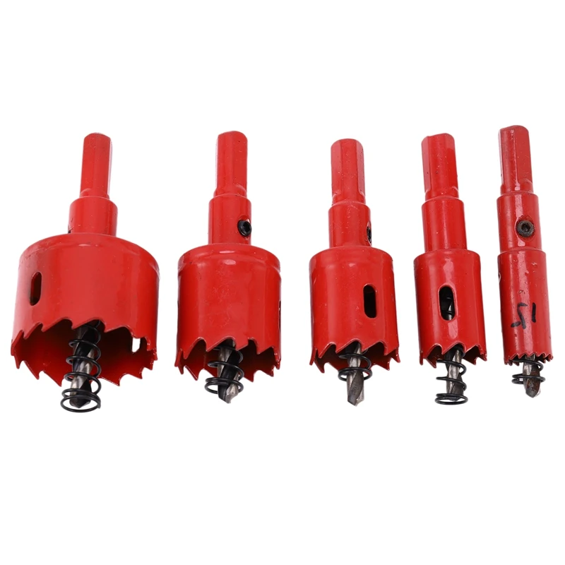 

5Pcs M42 Bi-Metal Hole Saw Cutting Kit Metal Wood Drilling Hole Cutter Tool Drill Bit for Woodworking 15/20/25/30/40Mm