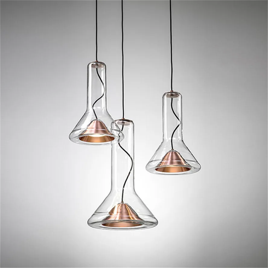 

Postmodern minimalist glass bottle pendant light personality living room bar hotel bedroom hanging lamp suspension led luminaire