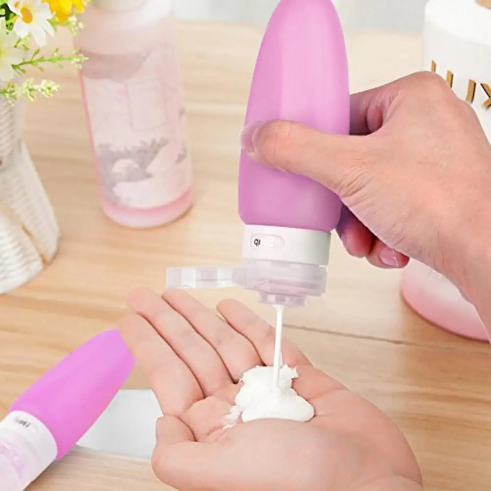 

Portable Bathing Bottle Set Travel Multi-color Optional Silicon Bottle #4O