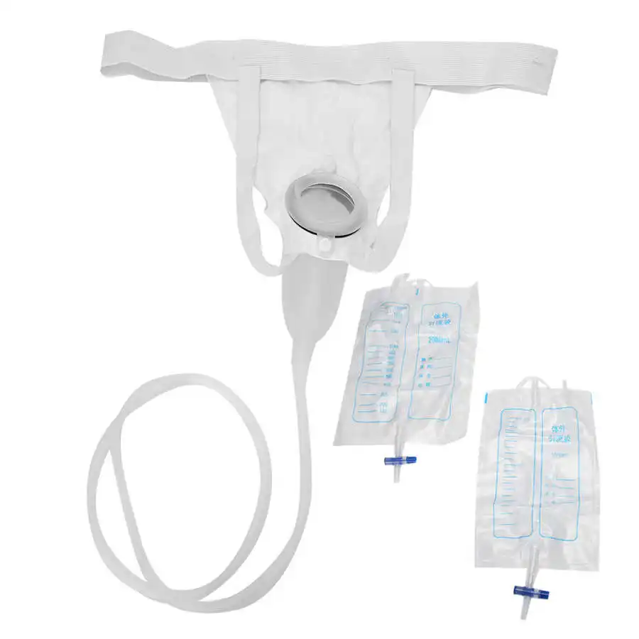 Male/Female Urine Collection Bag Reusable Silicone Urinal With 2pcs Drainage Pipe for Women Men Elderly Bedridden Patients | Красота и