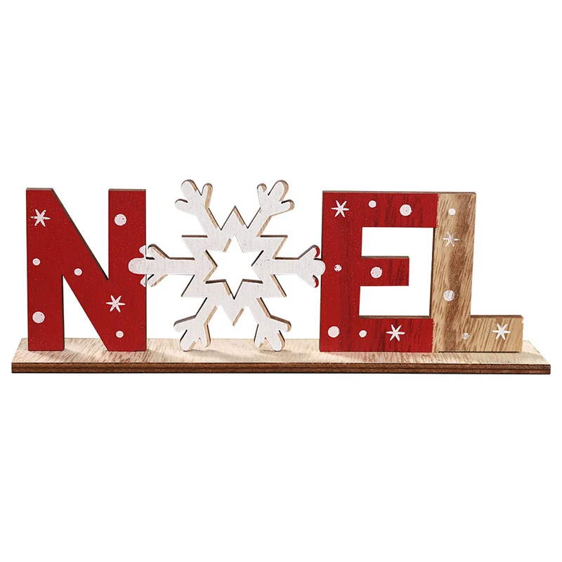 NOEL Рождественское украшение дом деревянный Рождественский олень Deco Noel Mery Рождество Kerstboom Decoraties Adornos Navidad Ozdoby Choinkowe - Цвет: NOEL