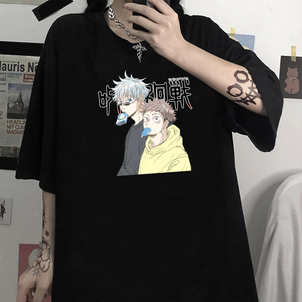 

Jujutsu Kaisen Itadori Yuji Clothes Round Neck Loose Unisex Tshirt Anime Style