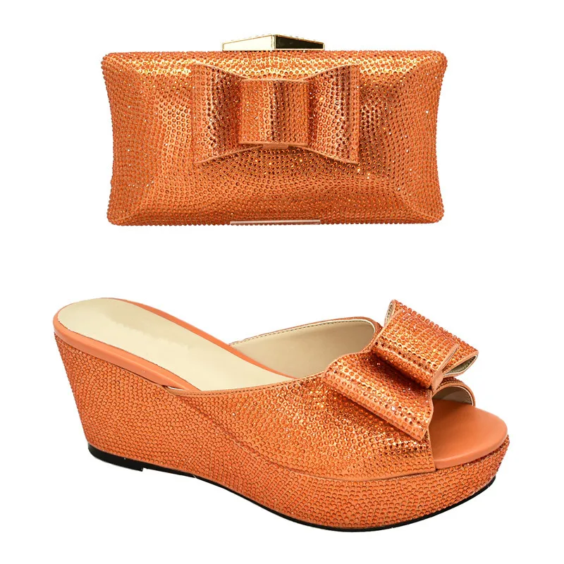 Новейшие итальянские женские свадебные туфли-лодочки с сумочкой африканские