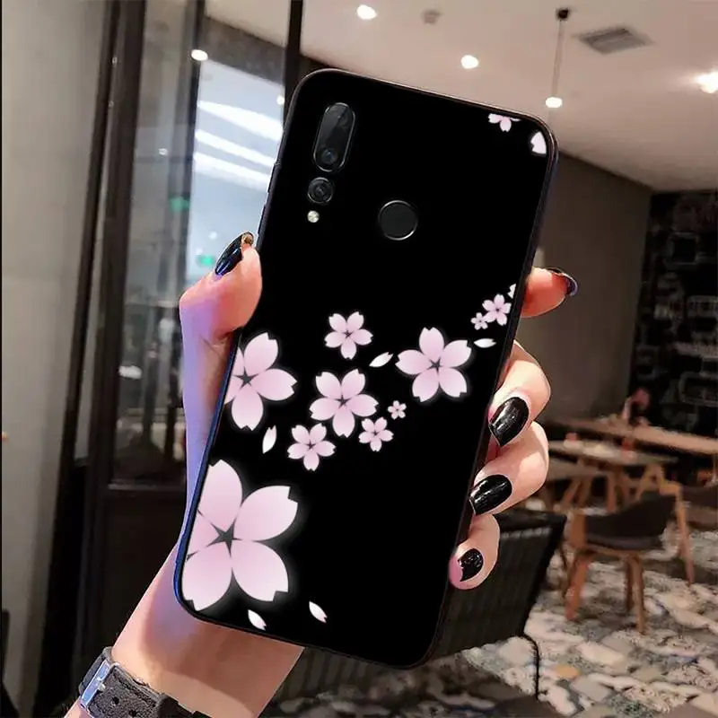 

Pink Flower Phone Case For Huawei Honor view 7a5.45inch 7c5.7inch 8x 8a 8c 9 9x 10 20 10i 20i lite pro