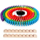 Наборы блоков домино, деревянные игрушки цвета, игрушки для детей, игры в домино из радужной древесины, раннее обучение, детская игрушка, подарок на день рождения