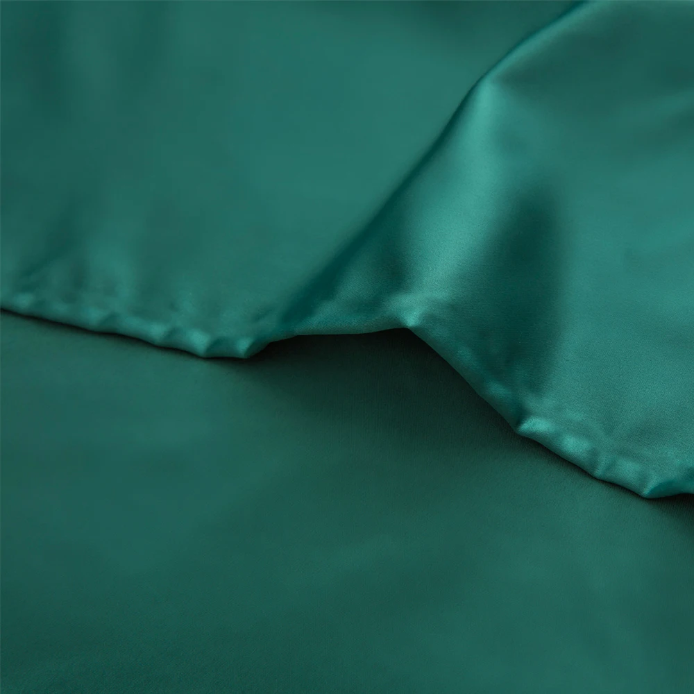 

4/6Pcs Wash Silk Pure Satin Bedding Set Flat/Fitted Sheet with 2Free Square Pillowcovers King silk bedding set queen pillwocase
