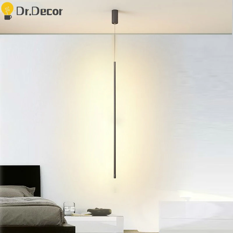 

Modern Aluminum Chandelier Nordic Pendant Lights Lighting Loft Bedroom Bedside Decor Dimmable Pendant Lamp Kitchen Hanging Lamps