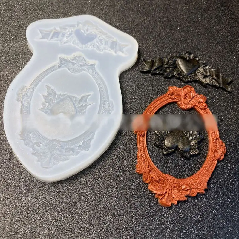

DIY Photo Frame Heart Pendant Molds Slilcone UV Resin Molds Jewelry Making Tools