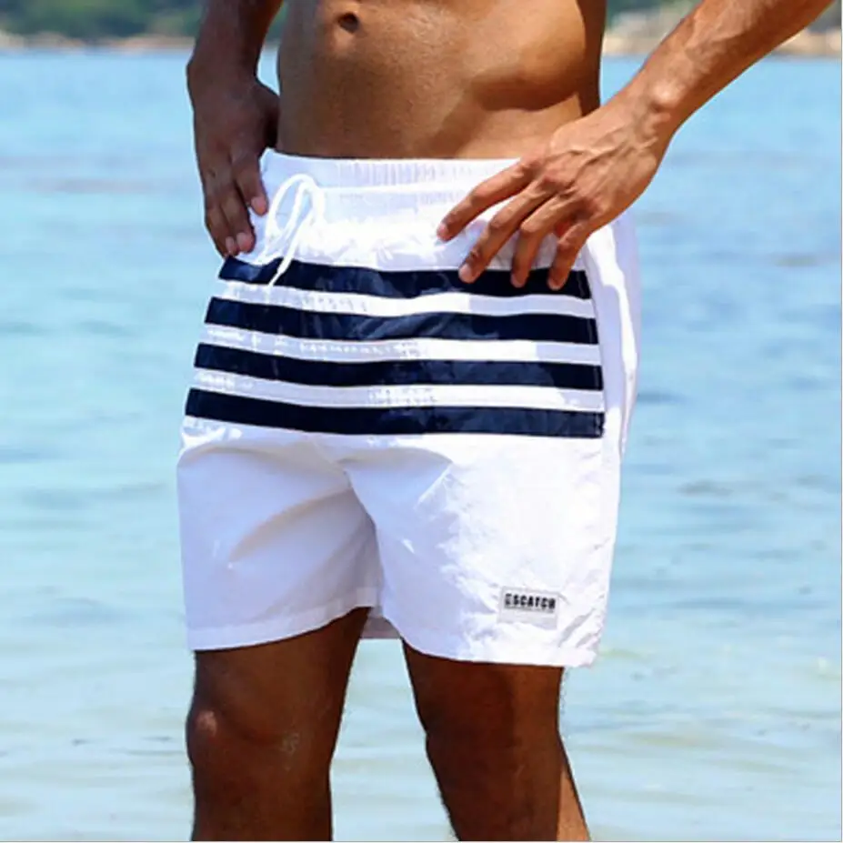 Новые Белые пляжные шорты мужские купальники сексуальные Sunga Masculina
