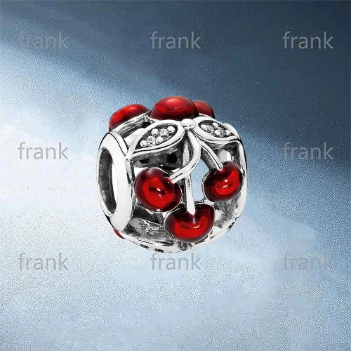 

791900EN73 Glossy Red Enamel Sweet Cherries