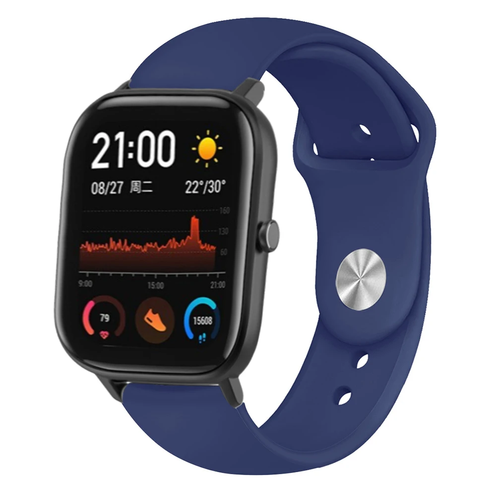 20 мм силиконовые браслеты для Xiaomi Huami Amazfit GTS Bip BIT PACE Lite Youth smart watch band для Garmin vivoactive 3 ремешок для часов