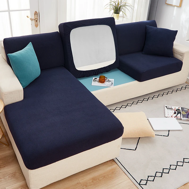 Чехол для дивана на сиденье эластичный однотонный защитный чехол детской мебели