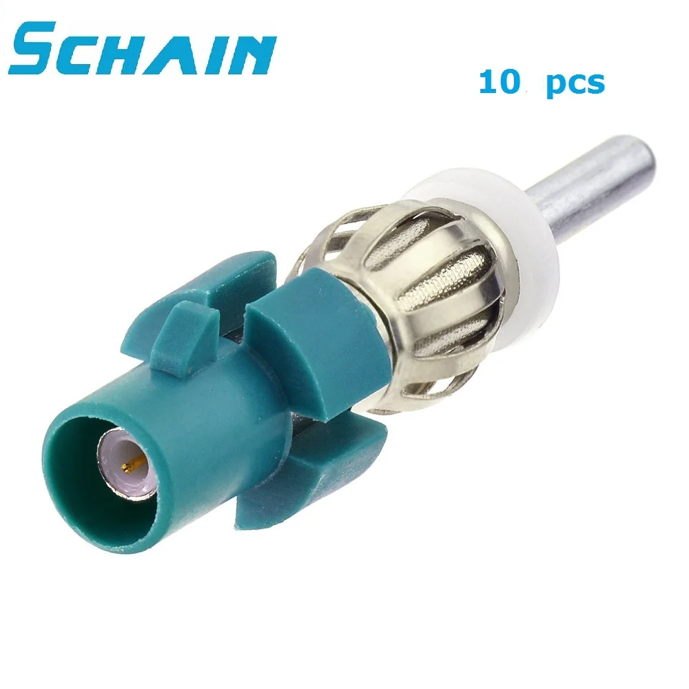 10pcs Antenna Adapter Fakra Z Waterblue Male Plug to Din Adapter Convertor Plug Lead RF Coaxial Connector