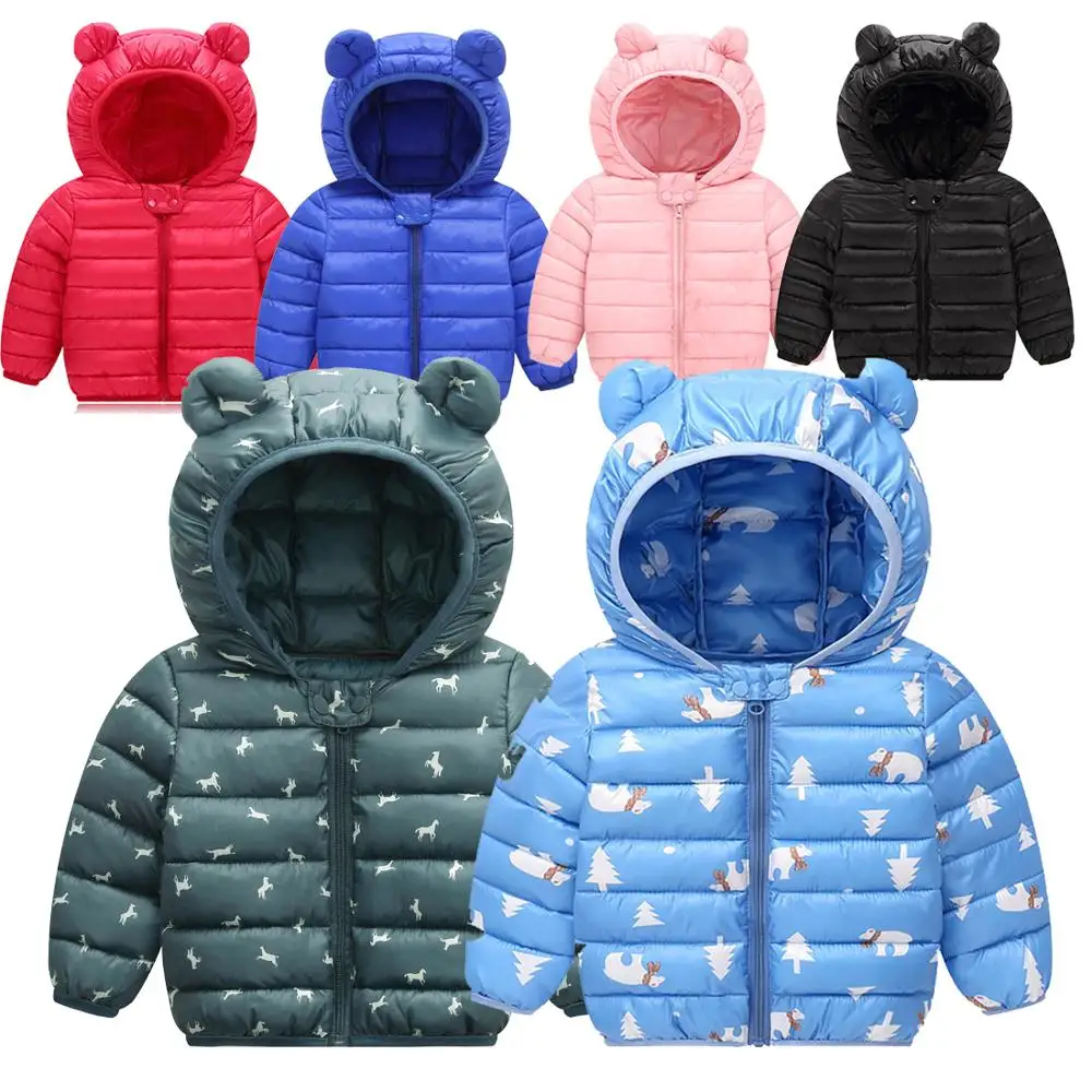 Куртки для девочек детское пальто мальчиков зимнее толстое на молнии с капюшоном