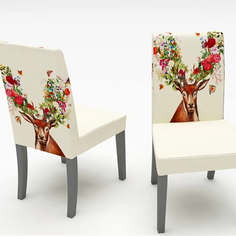 Розово-пятнистого оленя чехлы для стульев Стретч эластичные на кресла чехлов