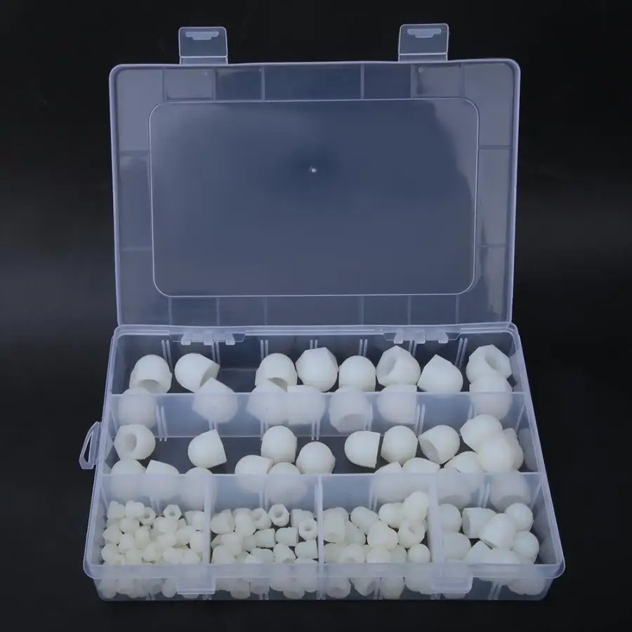 145 шт. M4/M5/M6/M8/M10/M12 резиновый шестигранный болт белая резиновая гайка купольная