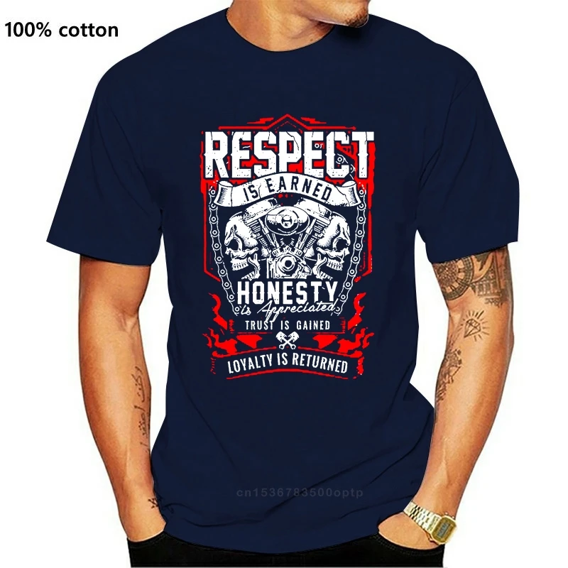 

Respect is Earned Loyalty is Returned Biker Men Short Sleeve T-Shirt
