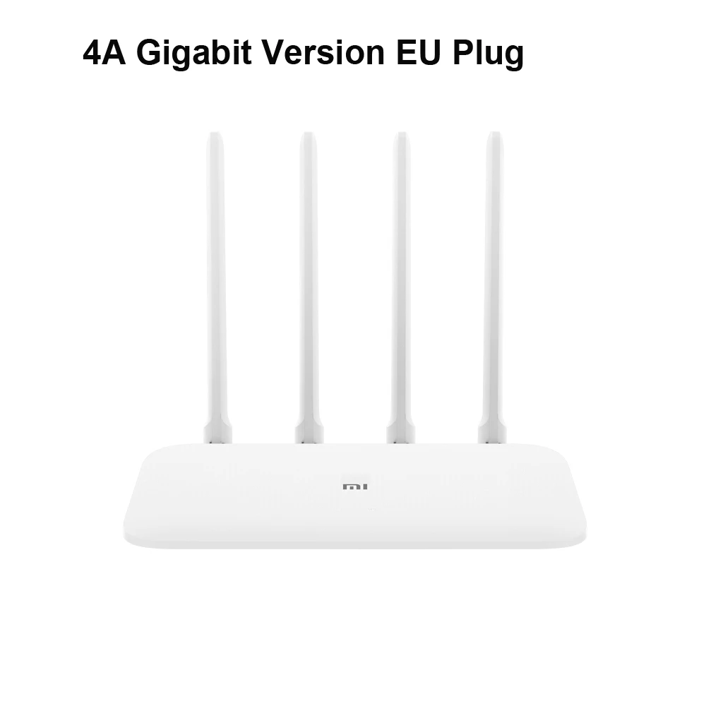 Xiaomi маршрутизатор 4A гигабитная версия 2,4 ГГц 5 ГГц WiFi маршрутизатор двухдиапазонный 1167 Мбит/с WiFi повторитель 4 антенны 128 МБ/4C 64 Мб 300 Мбит/с - Цвет: 4A 128MB EU Plug