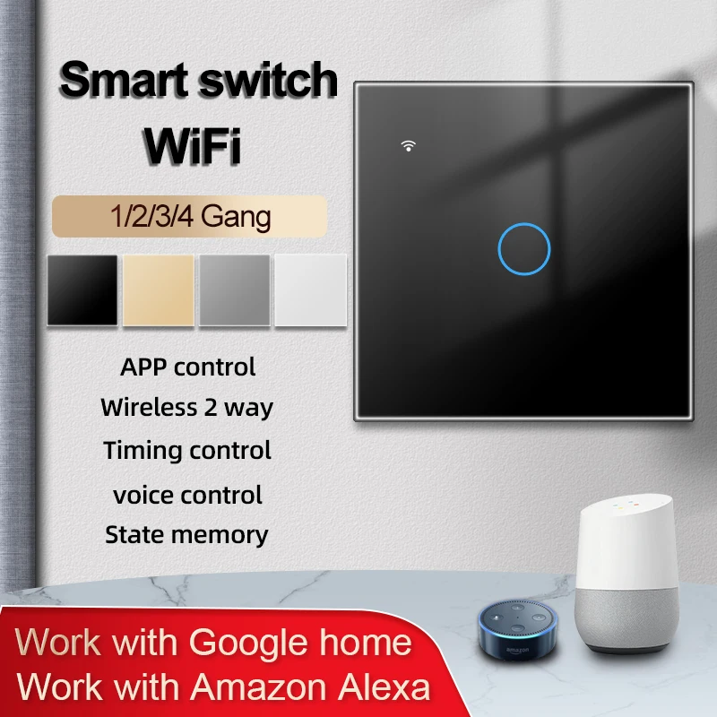 Wi-Fi сенсорный выключатель умный настенный переключатель с беспроводным