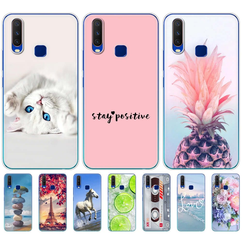 Чехол-накладка для Vivo Y11 2019 силиконовый мягкий чехол из ТПУ 6 35 дюйма Y17 Y15 Y12 Y3 15 12 3 11