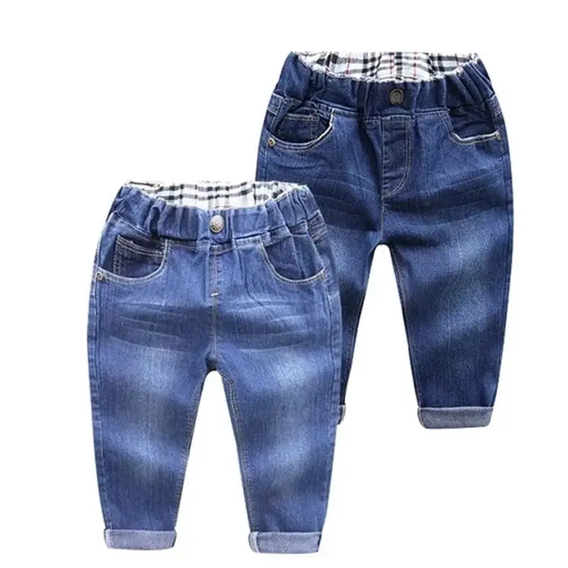 

Джинсы с дырками для мальчиков и девочек, Хлопковые Штаны отличного качества, Повседневные Удобные для малышей, детская одежда