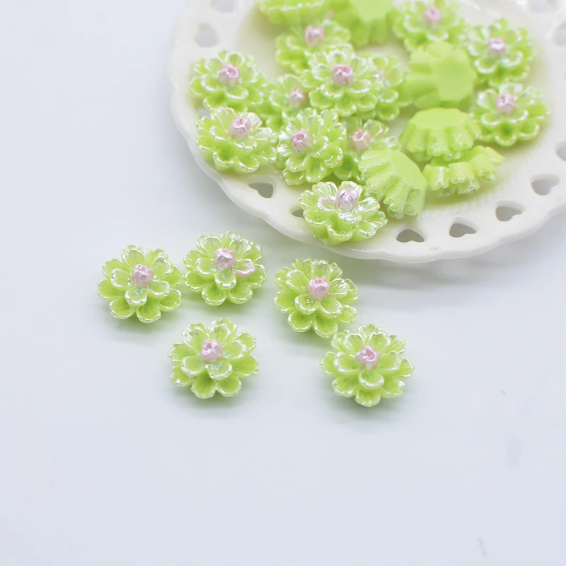 

50Pcs/lots 3D Mini Lotus Flower Resin Cobochon Decoration DIY Jewelry Make Appliques Nail Manicure Accessories
