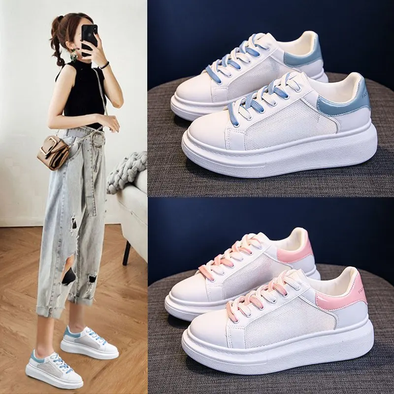 

Women's shoes sports shoes mesh shoes breathable mesh shoes casual shoes platform shoes large size 35-42