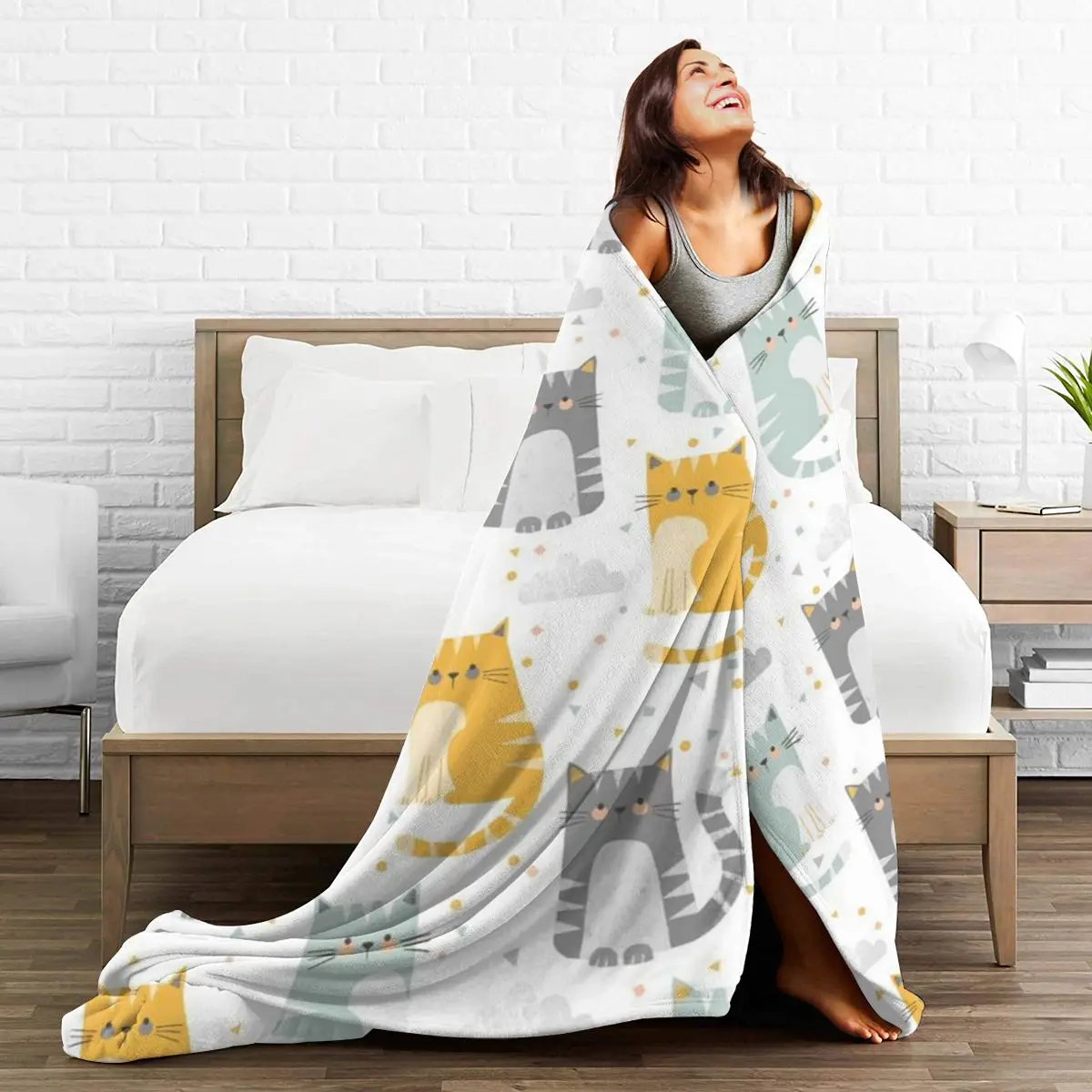 

3D Cartoon Sherpa Blanket Warm Super Soft Flannel Office Nap Bedspread Sofa Bedding Plush Quilt Plaids 294044021