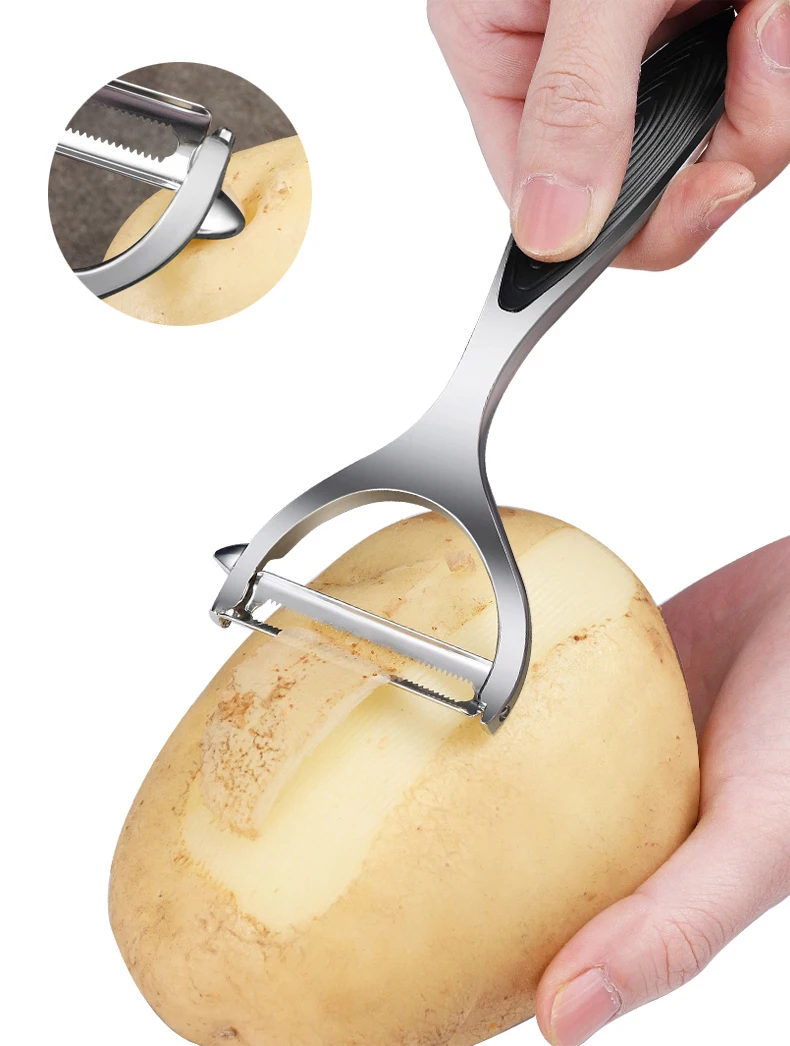 

D2 Fruit and Vegetable Peeler Kitchen Accessories potato peeling Stainless Steel Sharp Fruit and Vegetable Peeler Kitchen Gadget