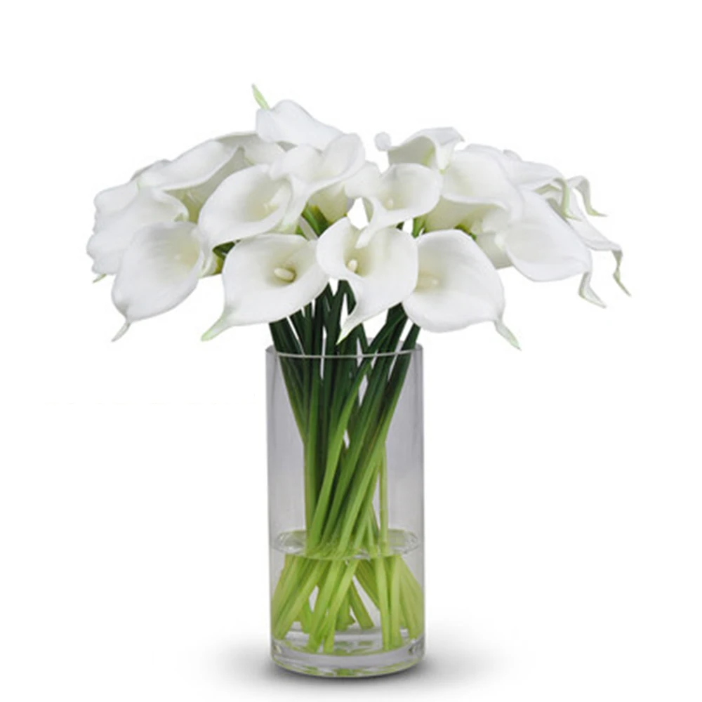 10×настоящие Калла лилии Cala Lilly Искусственные цветы искусственный цветок из шелка