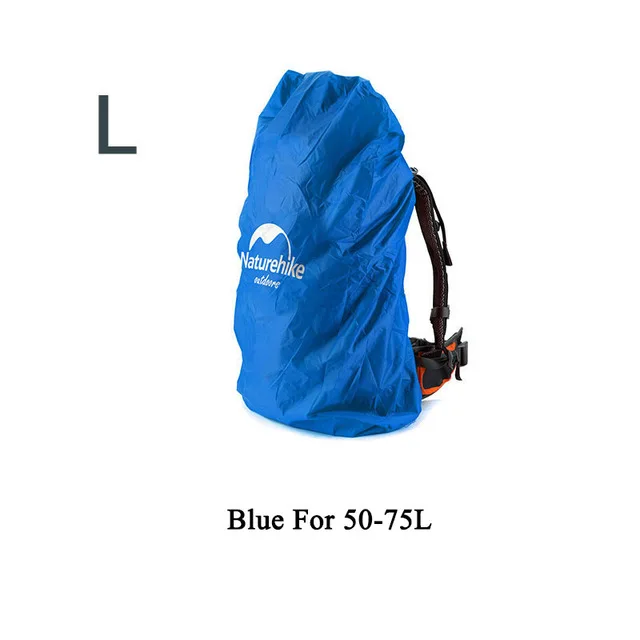 Черный Naturehike 20~ 75L дождевик рюкзак водонепроницаемый мешок крышка Открытый Кемпинг Пешие прогулки скалолазание пыль дождевик пылезащитный чехол - Цвет: Черный