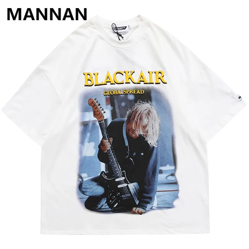 

2021 Men Hip hop Streetwear Mens clothing Harajuku Summer Gothic Punk Rock Tshirt Short Sleeve T-Shirt Fashion Tee Shirt Fila