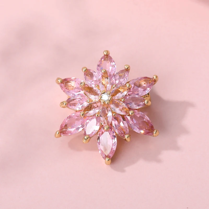 Новинка 2020 модная брошь в виде цветка циркониевые булавки броши для женщин и