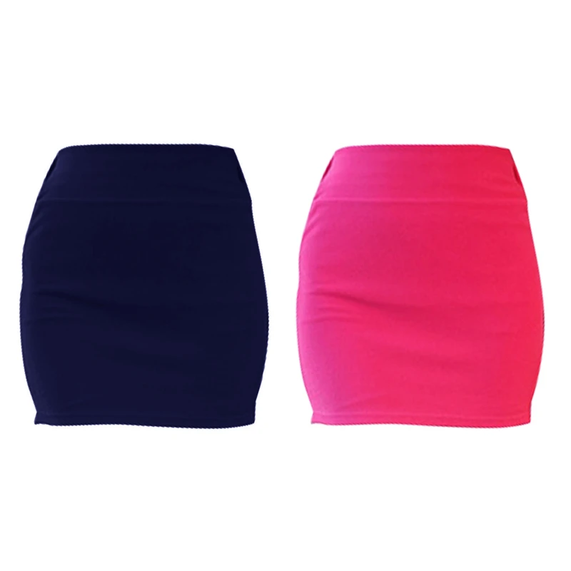 2 шт. Женская Сексуальная мини юбка для девушек тонкая бесшовная тянущаяся