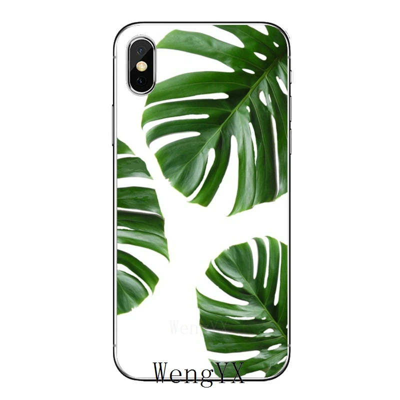 Мягкий силиконовый чехол для телефона с зелеными листьями монстера iPhone 11 Pro XS Max XR