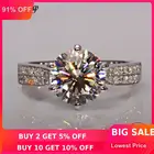 Кольцо женское из серебра 925 пробы с фианитом AAAAA 3 карата