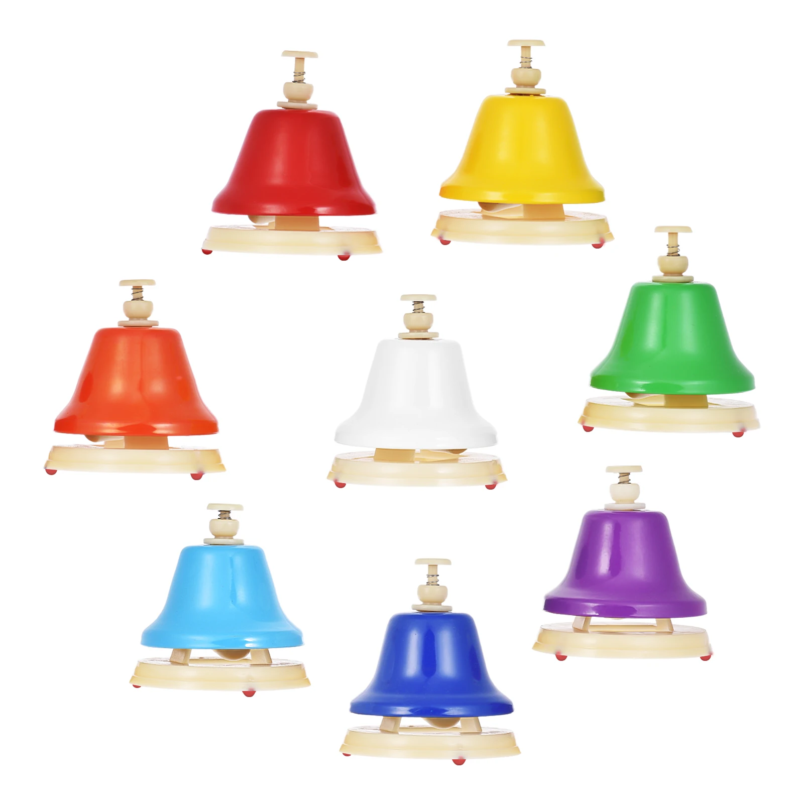 

ammoon 8 Notes Colorful Hand Bells Hand Bell Set Musical Bells Iron & Plastic Material for Children Baby Early Education