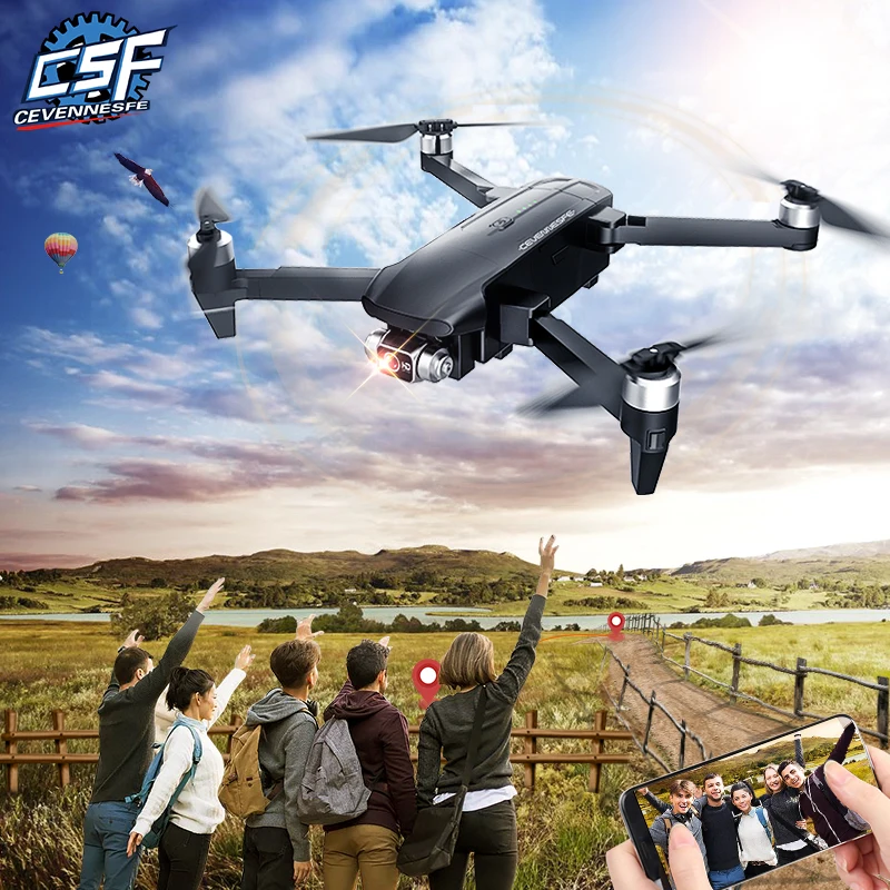 CSF100 Дрон 6K HD Камера с WI FI GPS 3 осевому гидростабилизатору квадролет дистанционным