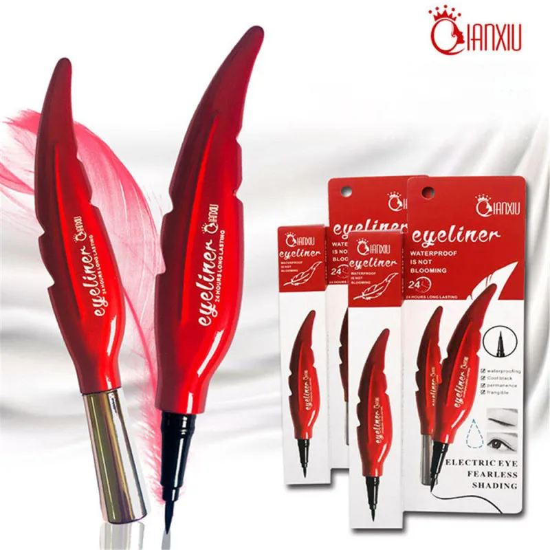Перьевая подводка для глаз длинная Водостойкая Подводка легко носить жидкий