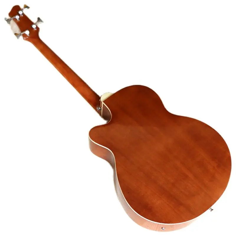 4 string akustische elektrische bass gitarre 43 zoll akustische bass gitarre cutaway design 21 bünde hochglanz natürliche farbe mit eq free