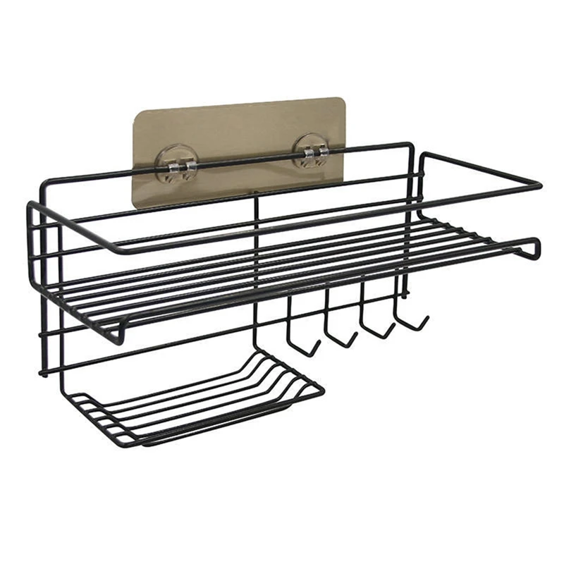 

Настенные самоклеящиеся полки с крючками для дома, кухни, ванной